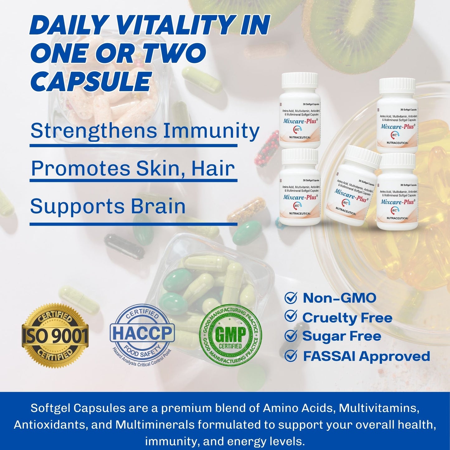 Multivitamin Antioxidents Soft Gel 30 Capsules Bottle Pack of 4